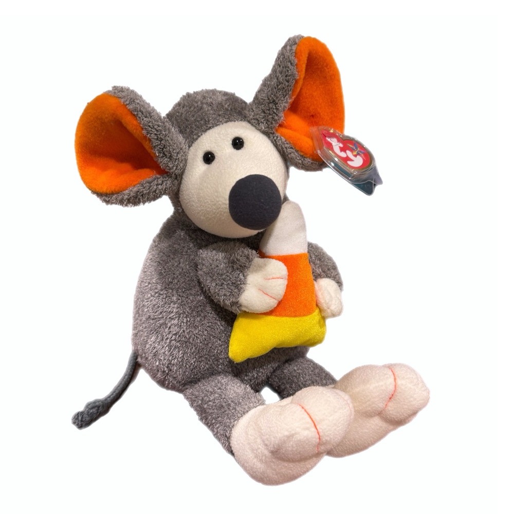Ty Beanie Buddies RATZO Rat Mouse Candy Corn Halloween 2005 Plush w/ Tag 13"